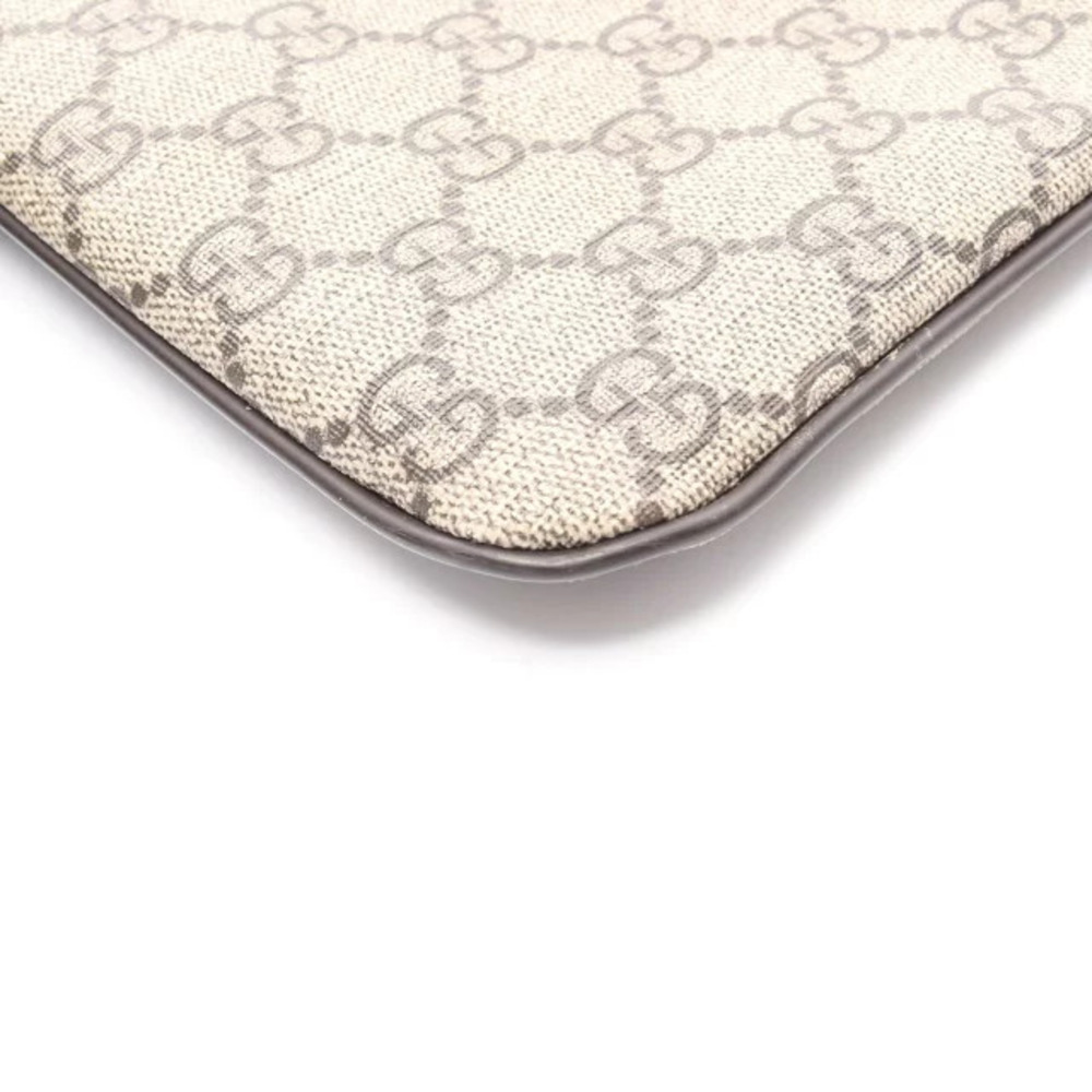 Gucci Leather Canvas Shoulder Beige Supreme Bag Brown GG Tan Brown - Picture 8 of 8